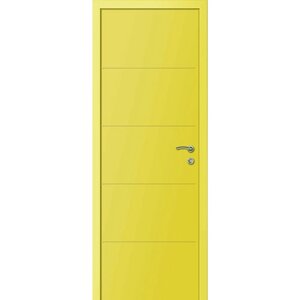 Дверь влагостойкая пластиковая KAPELLI multicolor Ф4Г RAL 1018 Желтый