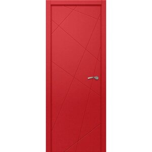 Дверь влагостойкая пластиковая KAPELLI multicolor Ф7А RAL 3020 Красный