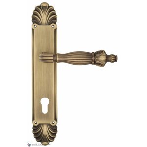 Дверная ручка на планке Venezia OLIMPO CYL PL87 матовая бронза