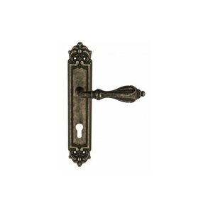 Дверная ручка Venezia "ANAFESTO" CYL на планке PL96 античная бронза