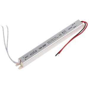 Ecola LED strip Power Supply 20W 220V-12V IP20 длинный и тонкий блок питания для светодиодной ленты