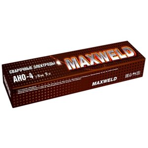 Электроды maxweld (ANO445) ано-4 d4 мм 5 кг
