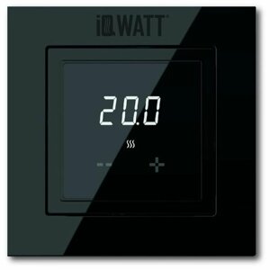 Электронный терморегулятор с сенсорным дисплеем IQWATT (чёрный) IQ THERMOSTAT D