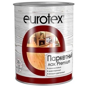 EUROTEX Premium паркетный бесцветный, полуматовая, 1 кг, 0.8 л