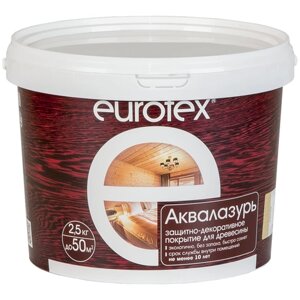 EUROTEX пропитка Аквалазурь, 2.5 кг, 2.5 л, калужница