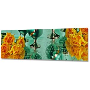 Фартук Кухонный на стену "Цветы ФФ 64" 2000*600*1,5мм, ПВХ, фотопечать с жиростойким матовым покрытием