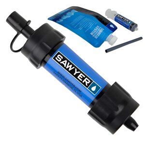Фильтр для воды мини Sawyer Mini Water Filter дорожный, синий