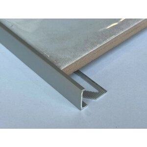 Г- образный профиль из алюминия анодированного цвет серебро матовое размер 8 мм длина 2.5 метра