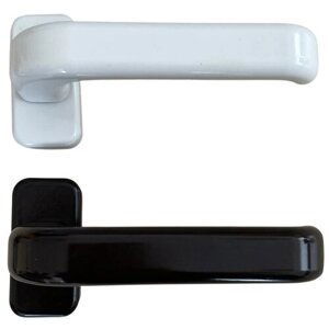 Гарнитур нажимной раздельный для пластиковых и алюминиевых дверей, белый/коричневый