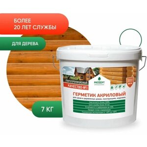 Герметик акриловый для швов для деревянных домов, конструкций, изделий PROSEPT цвет белый, 7 кг.