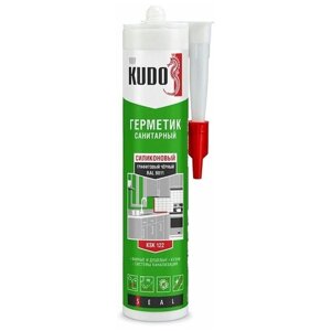 Герметик KUDO KSK санитарный 280 мл. графитовый черный 1 шт. 340 гр