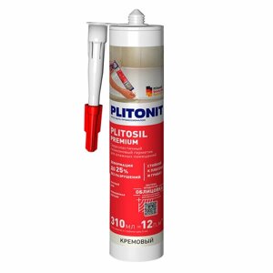 Герметик силиконовый затирка Plitonit PlitoSil Premium кремовый 310 мл