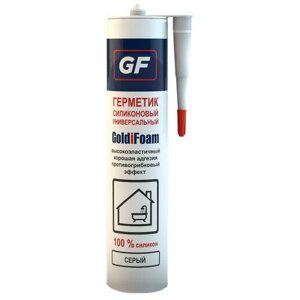 Герметик универсальный силиконовый GoldiFoam серый