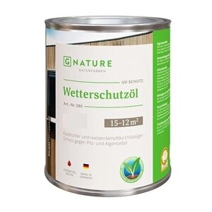 Gnature Масло защитное для наружных работ GNature 280 Wetterschutzöl 10 л. 2305 Грецкий Орех