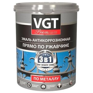 Грунт-эмаль акриловая (АК) VGT Антикоррозионная 3в1, RAL 3011, 1 кг