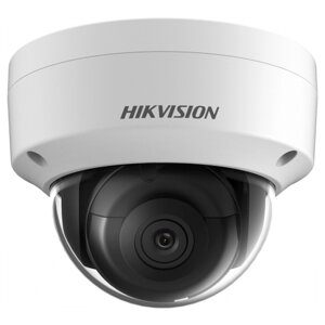 Hikvision 2Мп уличная купольная IP-камера с EXIR-подсветкой до 30м и технологией AcuSense1/2.8" Progressive Scan CMOS; объектив 2.8мм; угол обзора 107°механический ИК-фильтр; 0.005лк@F1.6; сжатие H