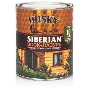 HUSKY антисептик Siberian воск-лазурь, 0.9 л, белый