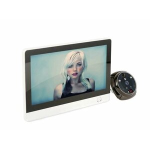 IHOME-4 серебро (N55264DV) - видеозвонок для квартиры, видеоглазок недорого, видеонаблюдение в дверной глазок - видеоглазок датчик движения