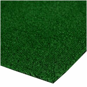 Искусственный газон, трава в рулоне, цвет зеленый, 1 х 1,98 метр, толщина 10 мм, для имитации натурального газона. Долговечное покрытие применяется в