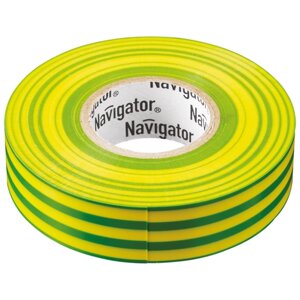 Изолента ПВХ 15мм (рул. 20м) жел/зел. NIT-B15-20/YG Navigator 71108 (2шт.)