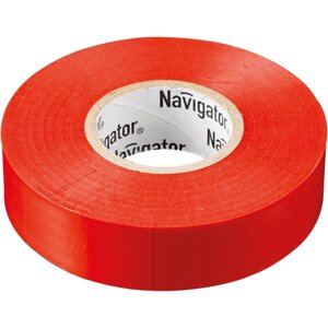 Изолента ПВХ красная 15мм 10м NIT-B15-10/R | код 17628 | Navigator Group ( упак. 3шт.)