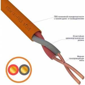 Кабель огнестойкий Rexant КПСнг (А)-FRLS 1x2x0,75 кв. мм (бухта 200 м)