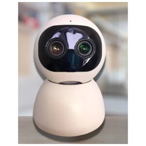 Камера видеонаблюдения/Беспроводная IP Wi-Fi видеокамера / Камера с обзором 360, ночной съемкой и датчиком движения / Видеоняня