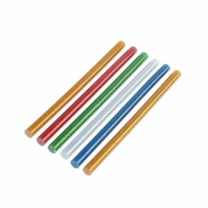 Клеевые стержни тундра, 11 х 200 мм, разноцветные с блестками, 6 шт. (комплект из 8 шт)