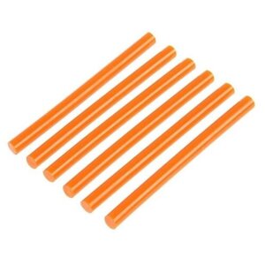 Клеевые стержни тундра, 7 х 100 мм, оранжевые, 6 шт.