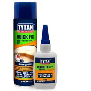 Клей двухкомпонентный цианакрилатный для МДФ прозрачный, TYTAN Professional 62925Р (200мл)