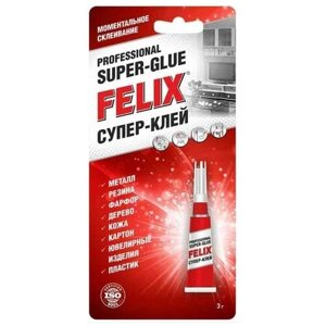 Клей FELIX Professional Super-Glue Супер-Клей, 3 г