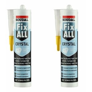 Клей-герметик гибридный Soudal Fix All Crystal прозрачный 290 мл (2 шт.)
