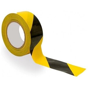 Клейкая лента (скотч) разметочная (45мм x 36м, 45мкм, желто-черная) 36шт.