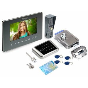 Комплект IP AHD Wi-Fi видеодомофон - замок: EP6814-LG и Anxing Lock-Титан (L22290KO) и вызывная панель - замок домофон