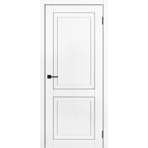 Комплект: Полотно + погонаж, Межкомнатная дверь ДГ "Деканто", Soft touch покрытие - Белый бархат, толщина 36мм, 400*2000*36мм.