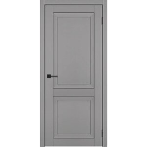 Комплект: Полотно + погонаж, Межкомнатная дверь ДГ "Деканто", Soft touch покрытие - Серый бархат, толщина 36мм, 800*2000*36мм.