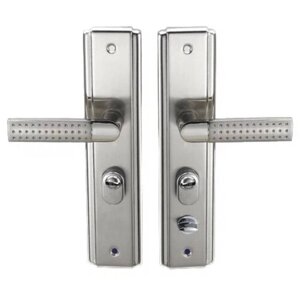 Комплект ручек для китайских металлических дверей NZ3 замена MASTER LOCK (автомат, универсальная) SN