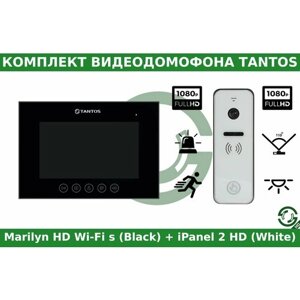 Комплект видеодомофона Tantos Marilyn HD Wi-Fi s Black и iPanel 2 HD (White)