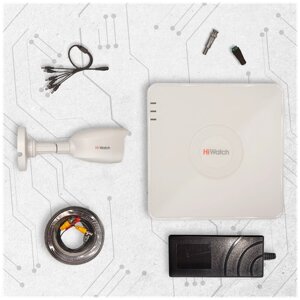 Комплект видеонаблюдения 1 камера HiWatch DS-T200(L) 2Мп 1080p