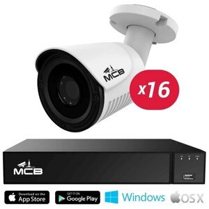 Комплект видеонаблюдения на 16 уличных камер 2 Мп