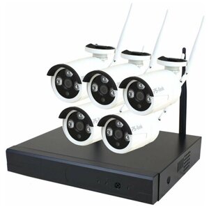 Комплект видеонаблюдения WIFI PS-link C305W 3Мп 5 камер для улицы