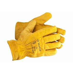 Кожаные рабочие перчатки с подкладкой Зубр мастер XL