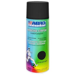 Краска ABRO Masters, черный, матовая, 400 мл, 1 шт.
