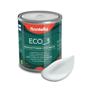 Краска акриловая finntella Eco_3 Wash and Clean глубокоматовая platinum 0.9 л