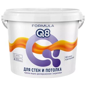 Краска акриловая Formula Q8 Для стен и потолка матовая белый 5 л 5 кг