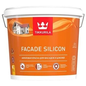 Краска для фасадов и цоколей Tikkurila "Facade Silicon" колерованная 2,7л, матовая, цвет F308.