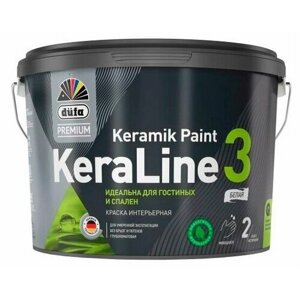 Краска для стен и потолков Dufa Premium KeraLine Keramik Paint 3 глубокоматовая белая база 1 0,9 л