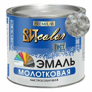 Краска-эмаль с молотковым эффектом (серебристая), 2,4 кг,"ВИТcolor"