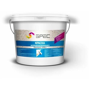 Краска интерьерная Акриловая SPEC/ моющаяся/ для стен и потолков/ белый/ матовое покрытие/ 3,5 кг