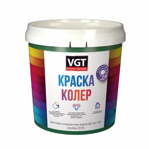 Краска колеровочная для водно-дисперсионных красок VGT ВД-АК-1180, 1 кг, малиново-красная